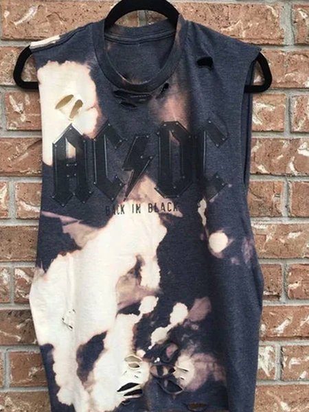

Black Casual Crew Neck Vests, Tops