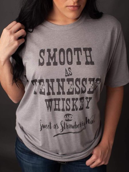 

Smooth As Tennessee Whiskey Women Tshirt, Gray, T-shirts