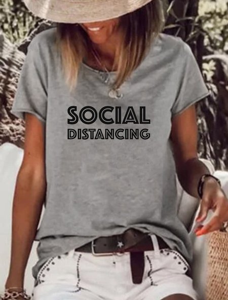 

Socia Distancing tee, Gray, T-shirts