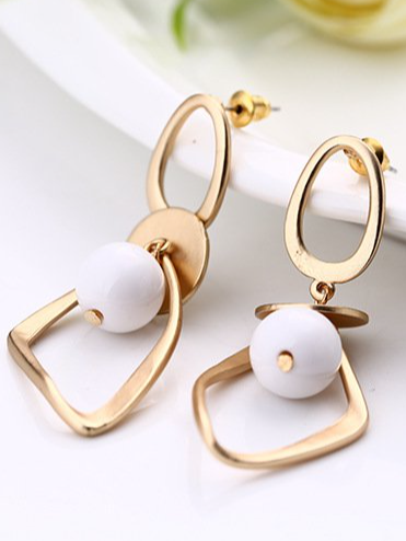 

Casual Plain Earrings, Golden, Earrings
