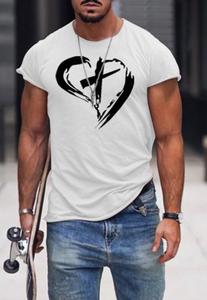 

Simple Cotton-Blend T-shirt, White, Men's t-shirts