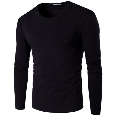 Girocollo Top, Nero, Men's Top