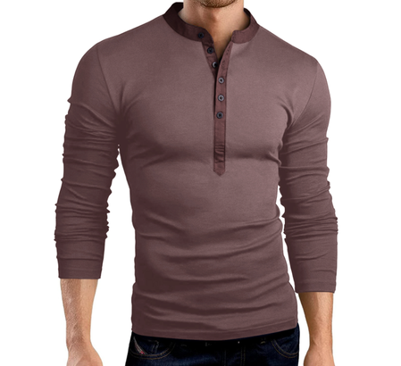 

Casual V Neck Shirts & Tops, Coffee, Men's shirts
