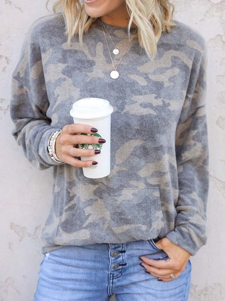 

Shift Camo Long Sleeve Sweatshirt, Gray, Sweatshirts & Hoodies