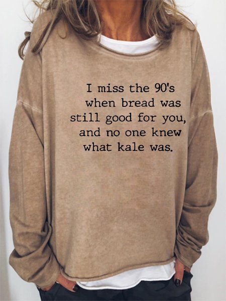 I Miss The 90's Sweatshirt, Light brown, Hoodies&Sweatshirts