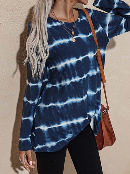 

Long Sleeve Cotton Casual Shirts & Tops, Blue, Long sleeve tops
