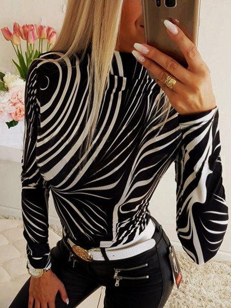 

Sexy dolcevita Stampato Floreale Camicie & Top, Come immagine, Blouses & Shirts