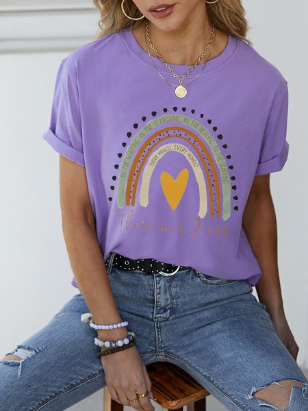 

There Was Jesus Women Tshirt, Purple, T-shirts