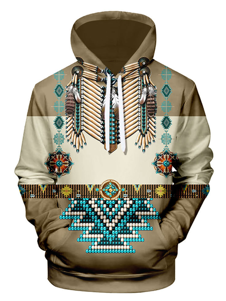 

Hoodie Printed Sweatshirt, 0895-kaki, Hoodies&Sweatshirts