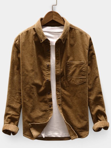 

Casual Cotton-Blend Shirts & Tops, Brown, Men's shirts