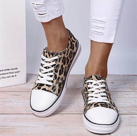 

leopard color Flat Heel Flats, White, Flats