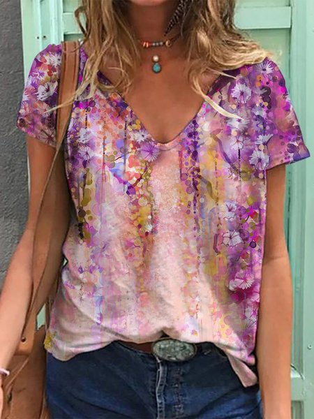 

Flower Tops, As picture, T-shirts
