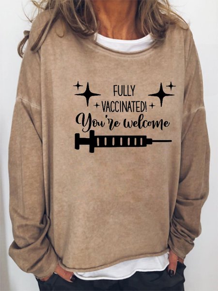 

Fully Vaccinated Sweatshirt, Light brown, Hoodies&Sweatshirts