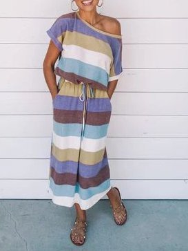 

Abito Di base Cotone Maniche Corte, Colore 1, Casual Dresses