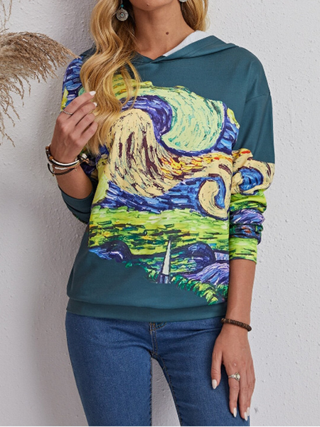 

Hoodie Cotton Vintage Sweatshirt, Lightblue, Hoodies & Sweatshirts
