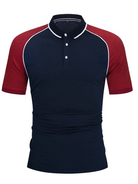 

Shirt Collar Plain Shirts & Tops, Red, Men's shirts