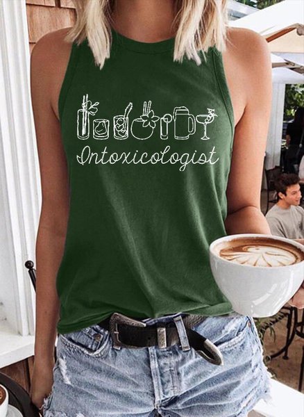 

Intoxicologist Bartender Tank Top, Dark green, Tank Tops