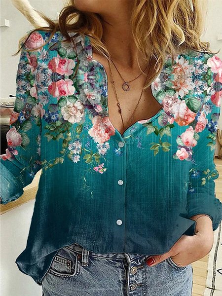 

Printed Casual Shirts & Tops, As picture, Shirts & Blouses