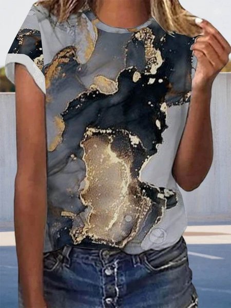 

Short Sleeve Ombre/Tie-Dye T-shirt, Black, T-Shirts