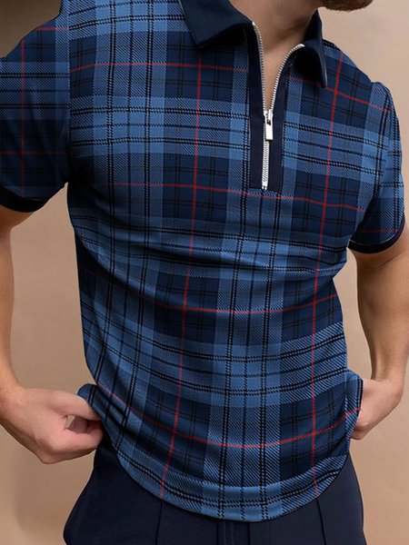 

Plaid Casual Shirts & Tops, Blue, Men's shirts