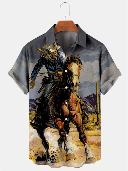 

Abstract Vintage Shirt Collar Shirts, Blue, Shirts ＆ Blouse