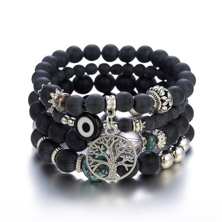 

Acrylic Fiber Bracelets, Black, Bracelets & Anklets