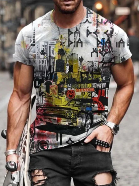

Casual Car Shirts & Tops, As picture, Men's t-shirts