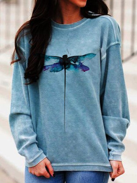 

Crew Neck Animal Long Sleeve Shift Sweatshirt, Blue, Sweatshirts & Hoodies