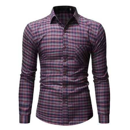 

Plaid Casual Shirts & Tops, Color1, Men's Floral shirt