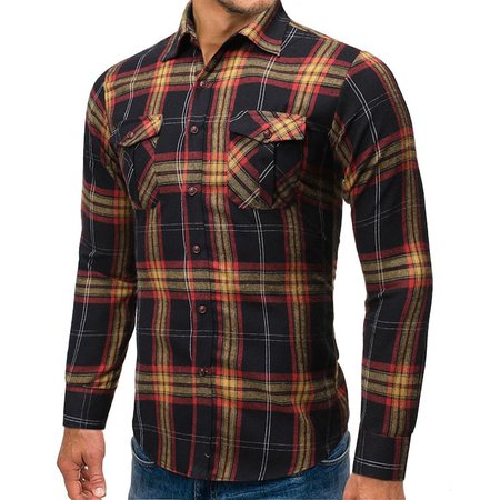 

Casual Plaid Shirts & Tops, Coffee, Men's Floral shirt
