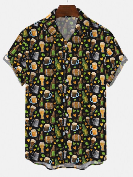 

Beer Black Casual Shirts & Tops, Shirts