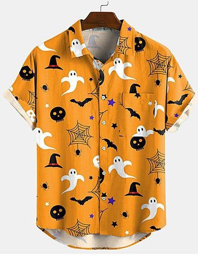 

Bat Shirt Collar Shirts & Tops, Yellow, Shirts