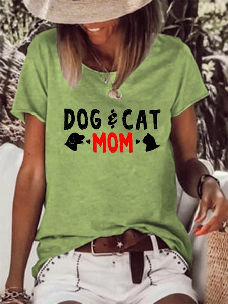 

Dog and Cat Mom - Gift Dog and Cat Owner T-Shirt, Green, T-shirts