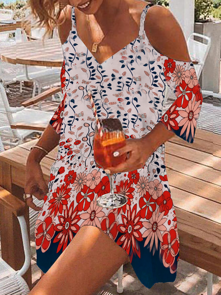 

Abito A-line Vacanza, Rosso, Mini Dresses