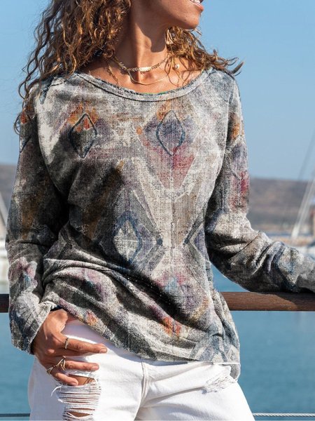 

Casuale Stampato Floreale Camicie & Top, Multicolore, T-Shirts