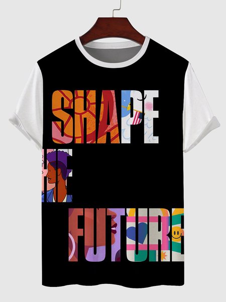 

Men's short sleeve casual fashion T-shirt, Black, Men's t-shirts