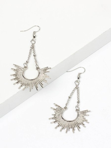 

Alloy Earrings, Silver, Earrings