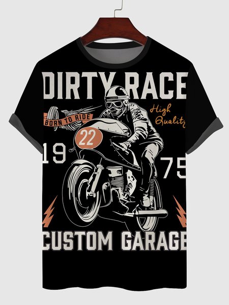 

Men's short sleeve casual fashion T-shirt, Black, Men's t-shirts