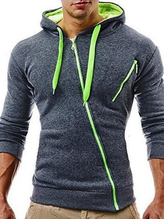 

Casual Solid Hoodie Sweatshirt, Deep gray, Hoodies&Sweatshirts