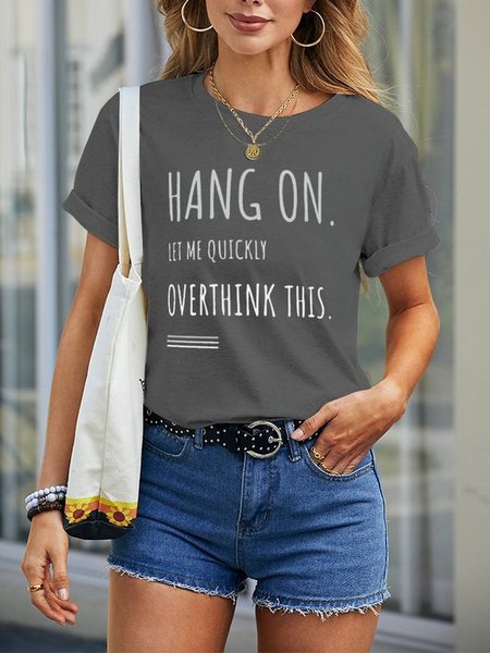 

Hang on let me quickly over think this Women’s Casual Short Sleeve Shirts & Tops, Deep gray, T-shirts