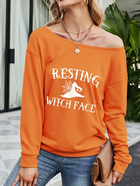 

Resting Witch Face Halloween Sweatshirt, Orange, Hoodies&Sweatshirts