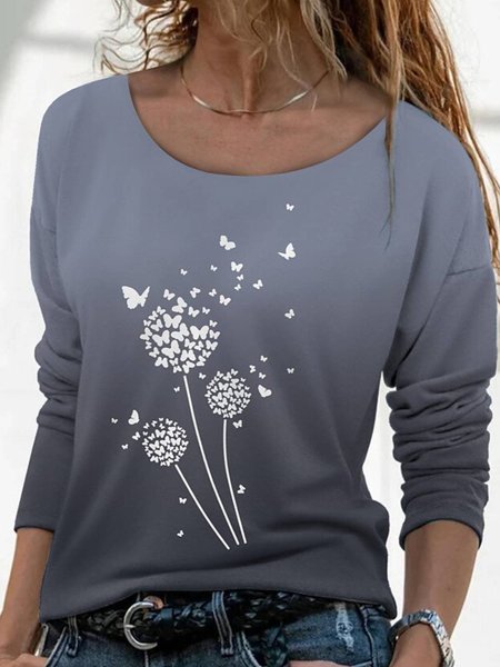 

Round Neck Printed Vintage Tops, Multicolor, Blouses & Shirts