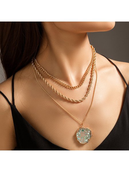 

Green Shell Necklace, As picture, Necklaces