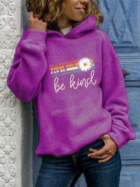 

Vintage Felpa con cappuccio Essere Tipo Margherita Stampato Maniche Lunghe taglia grande Casuale Felpa, Viola, Hoodies & Sweatshirts