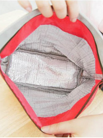 

JFN Casual Thermal Insulation Lunch box bag Lightweight Stylish Handbag, Deep red, Storage Bags