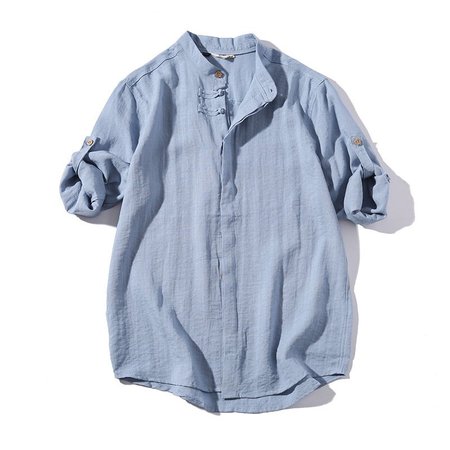 

Casual Shirts & Tops, Sky blue, Men's basic shirt