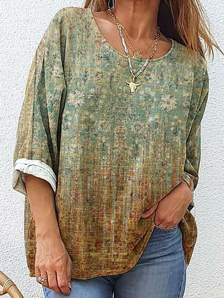 

Tribale Casuale 3/4 Manica Camicie & Top, Come immagine, Blouses & Shirts