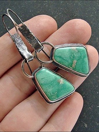 

Vintage Turquoise Earrings, Silver, Others