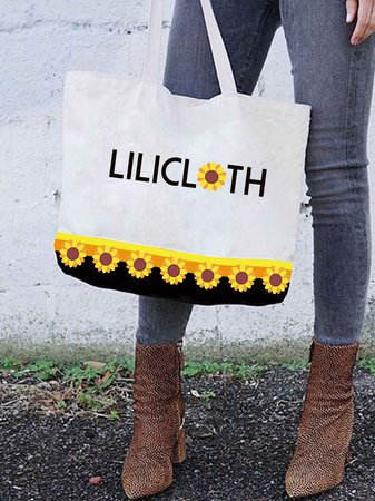 

Lilicloth Shopping Canvas Bag, Off white, Bags