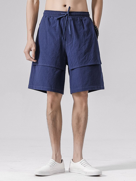 

Cotton-Blend Pants, Deep blue, Men's shorts